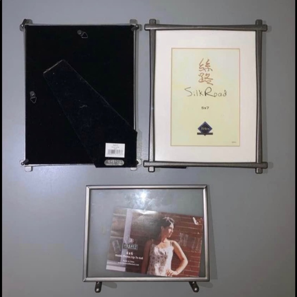 GUC Metal Glass Photo Frames-Set of 3